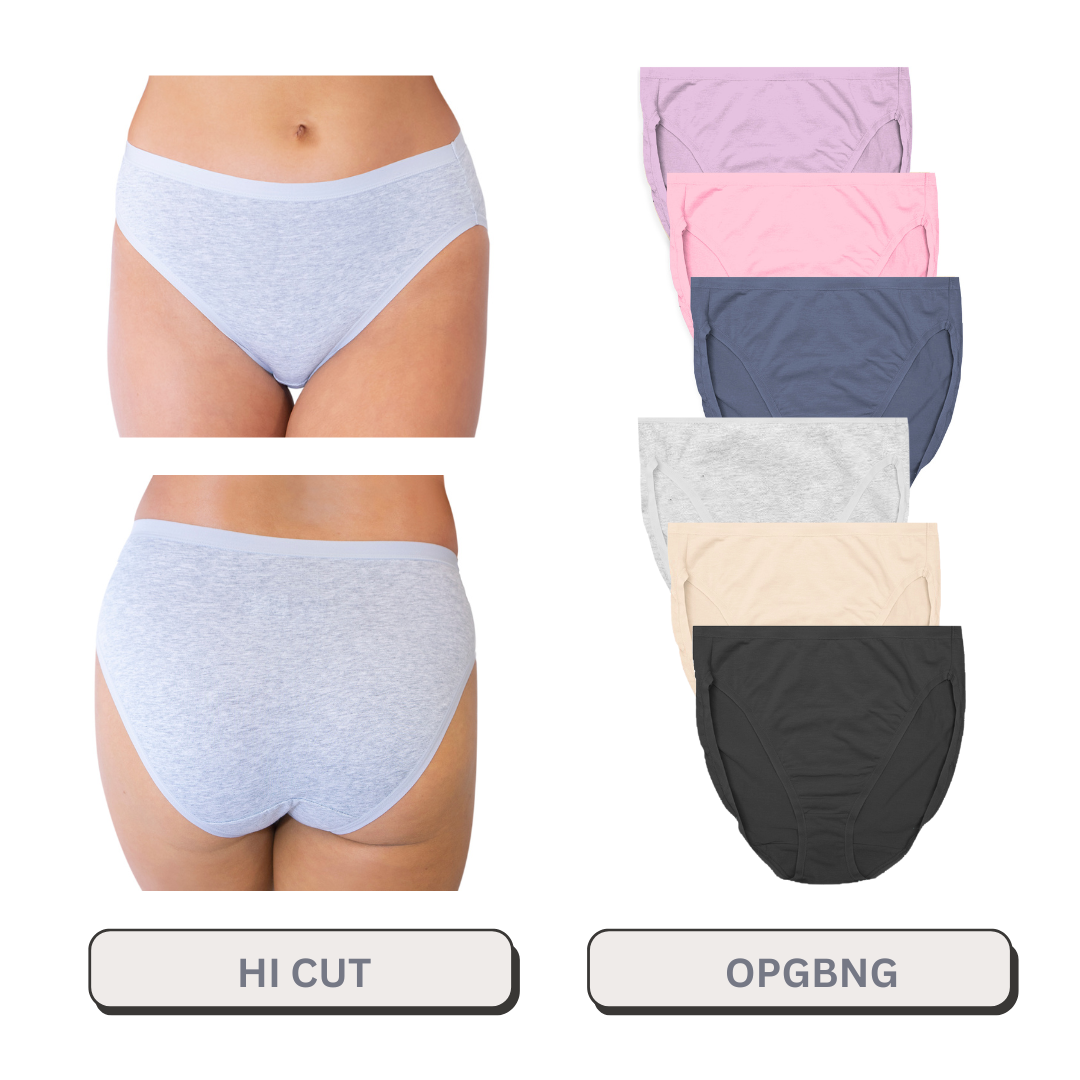 Plus Size Hi Cut 6 Pack