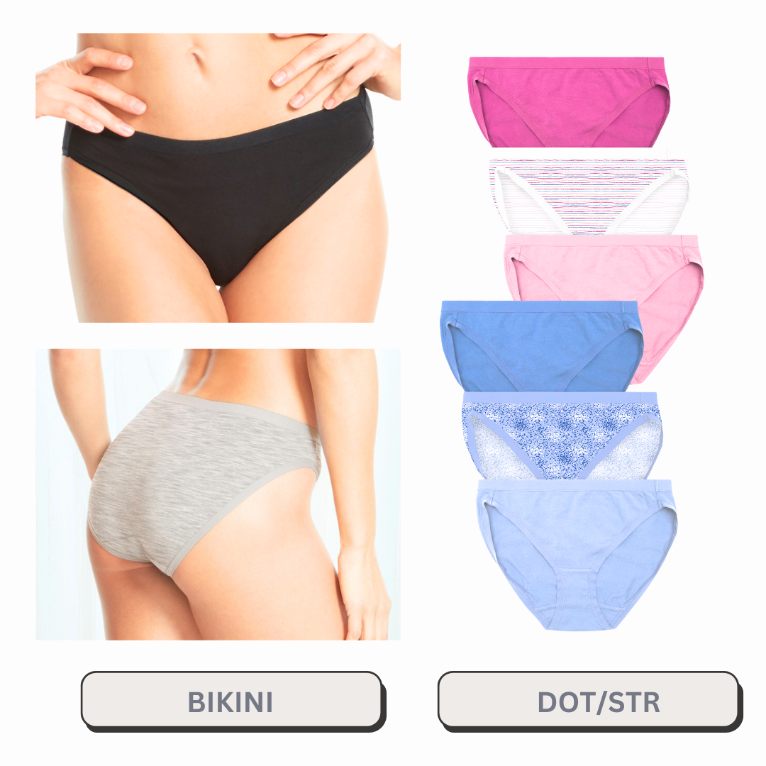 Bikini 6 Pack Fashion Colors