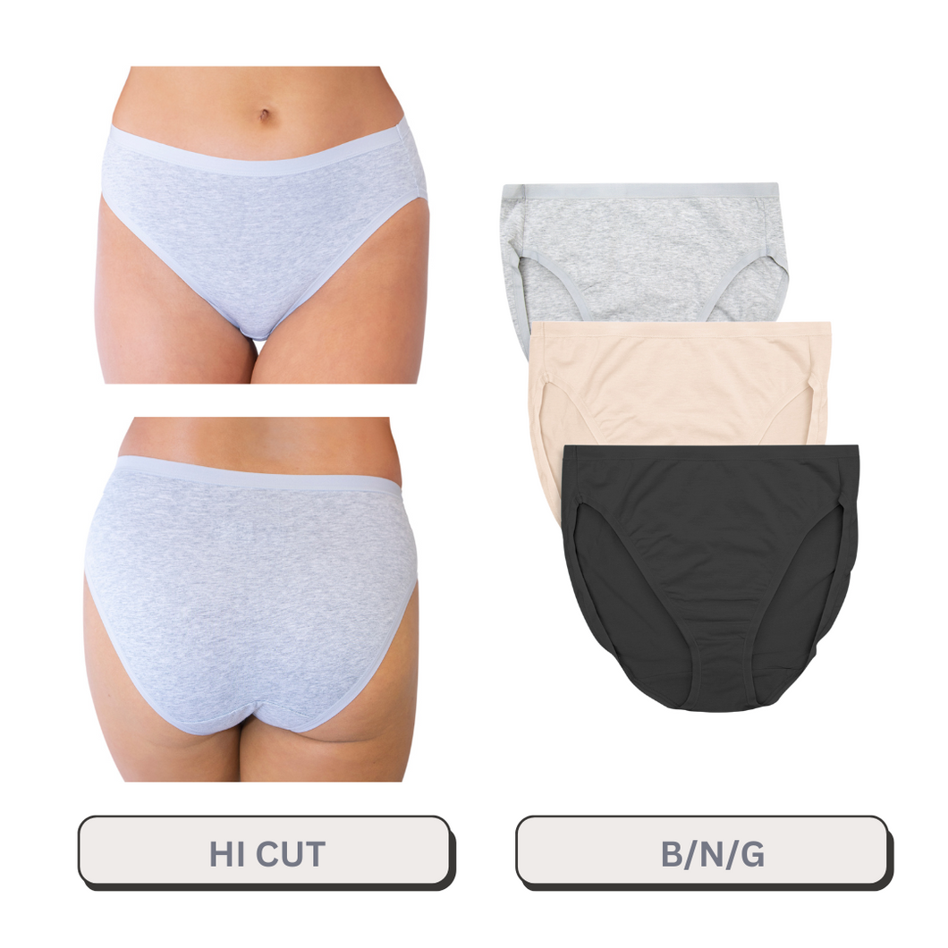 Plus Size Hi Cut 3 Pack