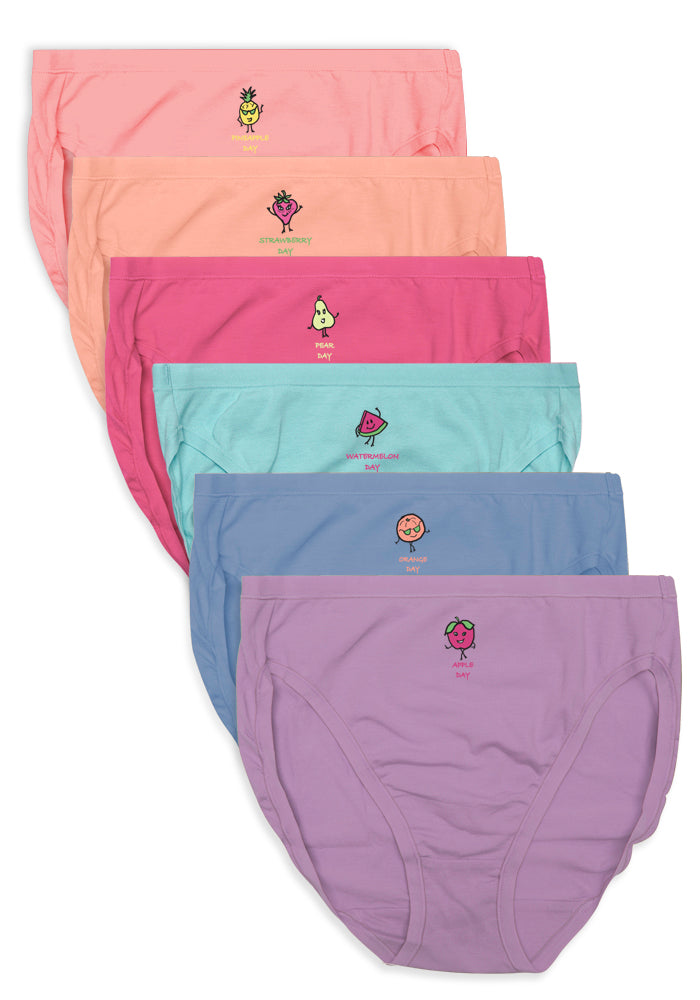 Girls Fruity Brief 6 Pack