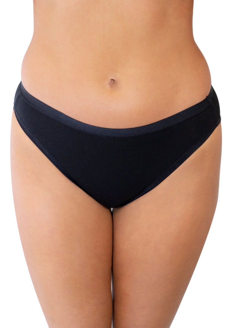 It Se Bit Se Women's 6 Pack Cotton Stretch Bikini Panties (Black/Grey,  X-Large)