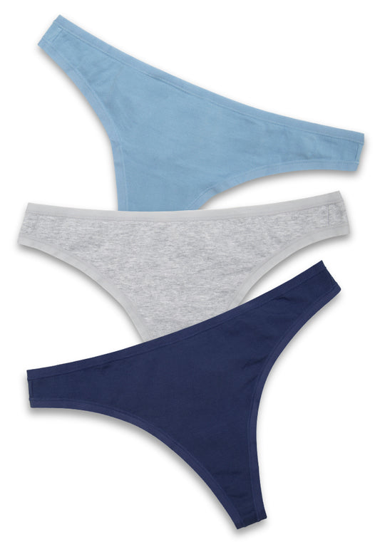 Cotton Stretch Thong 3 Pack