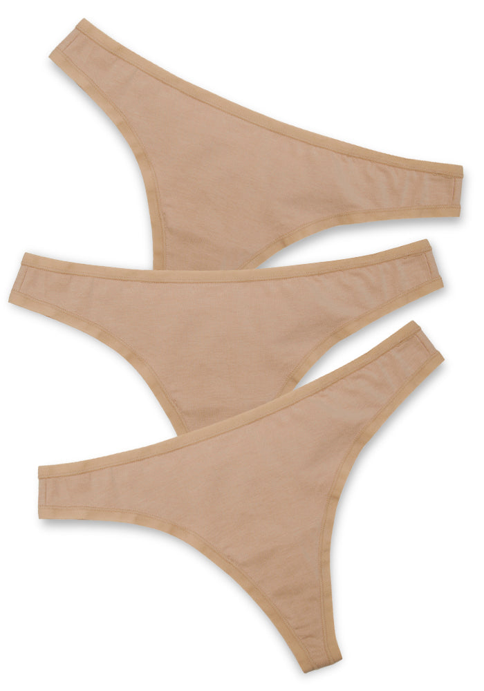 Cotton Stretch Thong 3 Pack