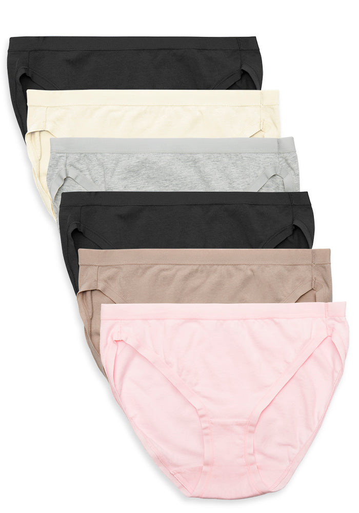 6 or 12 Fine Cotton Stretch Women's Underwear High Cut Size 8-,20 it-se-bit- se